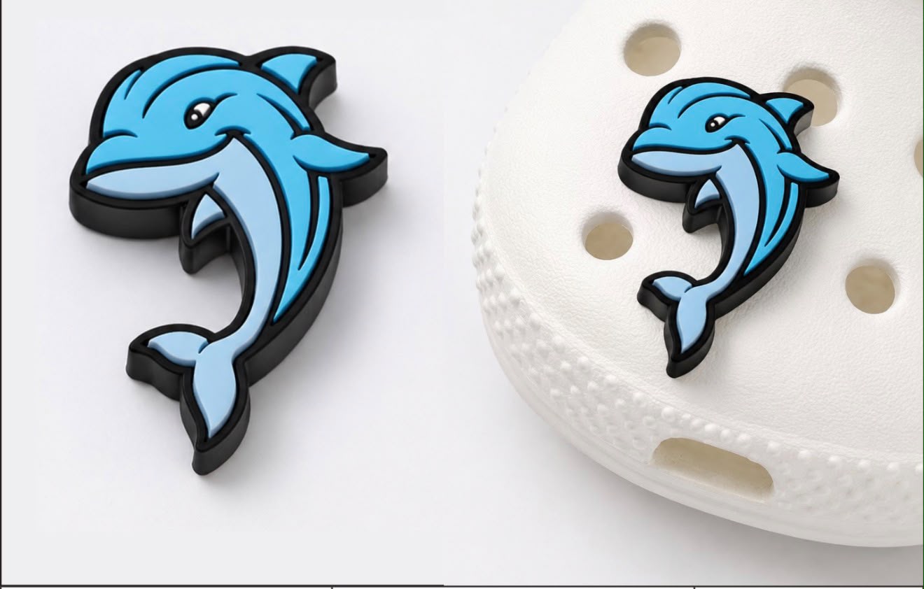 Dolphin Croc Jibitz/Bogg Bag Charm (2-Pack)